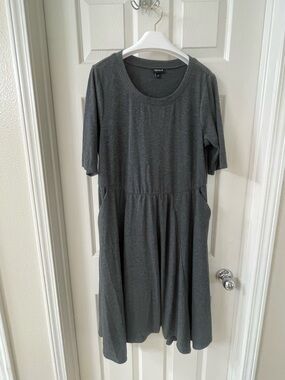 torrid Charcoal Gray Scoop Neck Midi Dress sz 1X